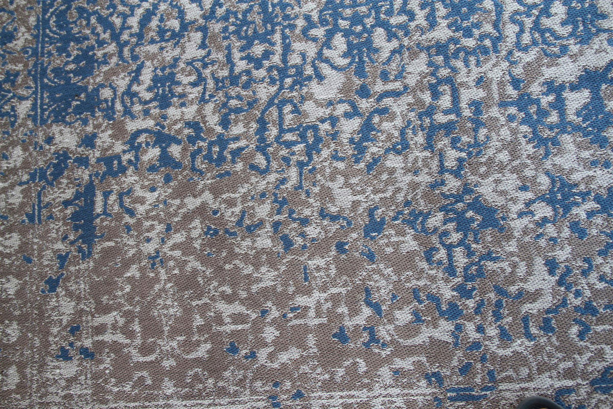 Kayoom Flachgewebeteppich Sunny 310 beige B/L: ca. 80x150 cm Sunny 310 - blau/beige (80,00/150,00cm) - Kayoom