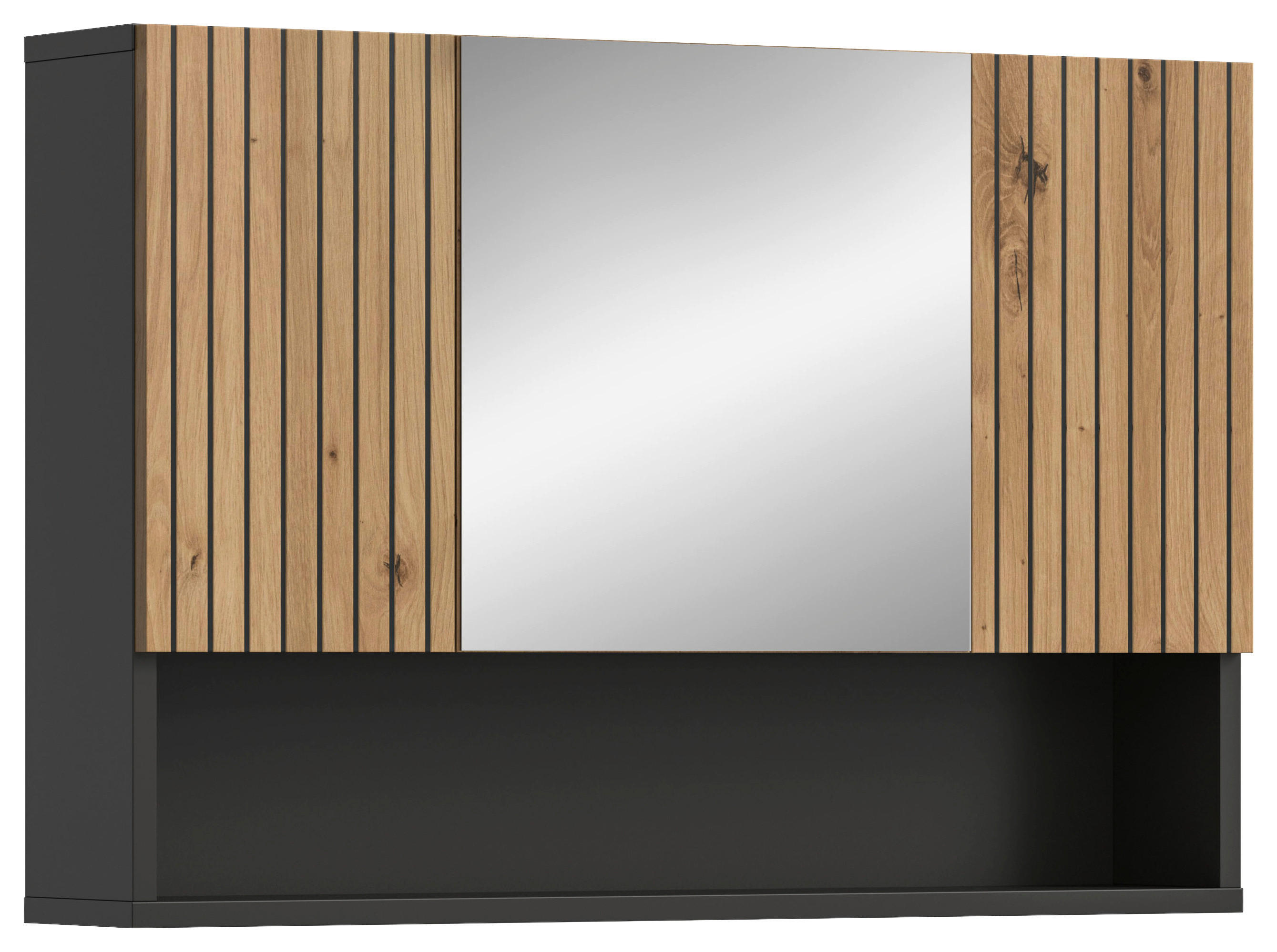Spiegelschrank Mone Basalt Nachbildung Artisan Oak Nachbildung B/H/T: ca. 80x55x17 cm Mone - Basalt (80,00/55,00/17,00cm) - xonox.home