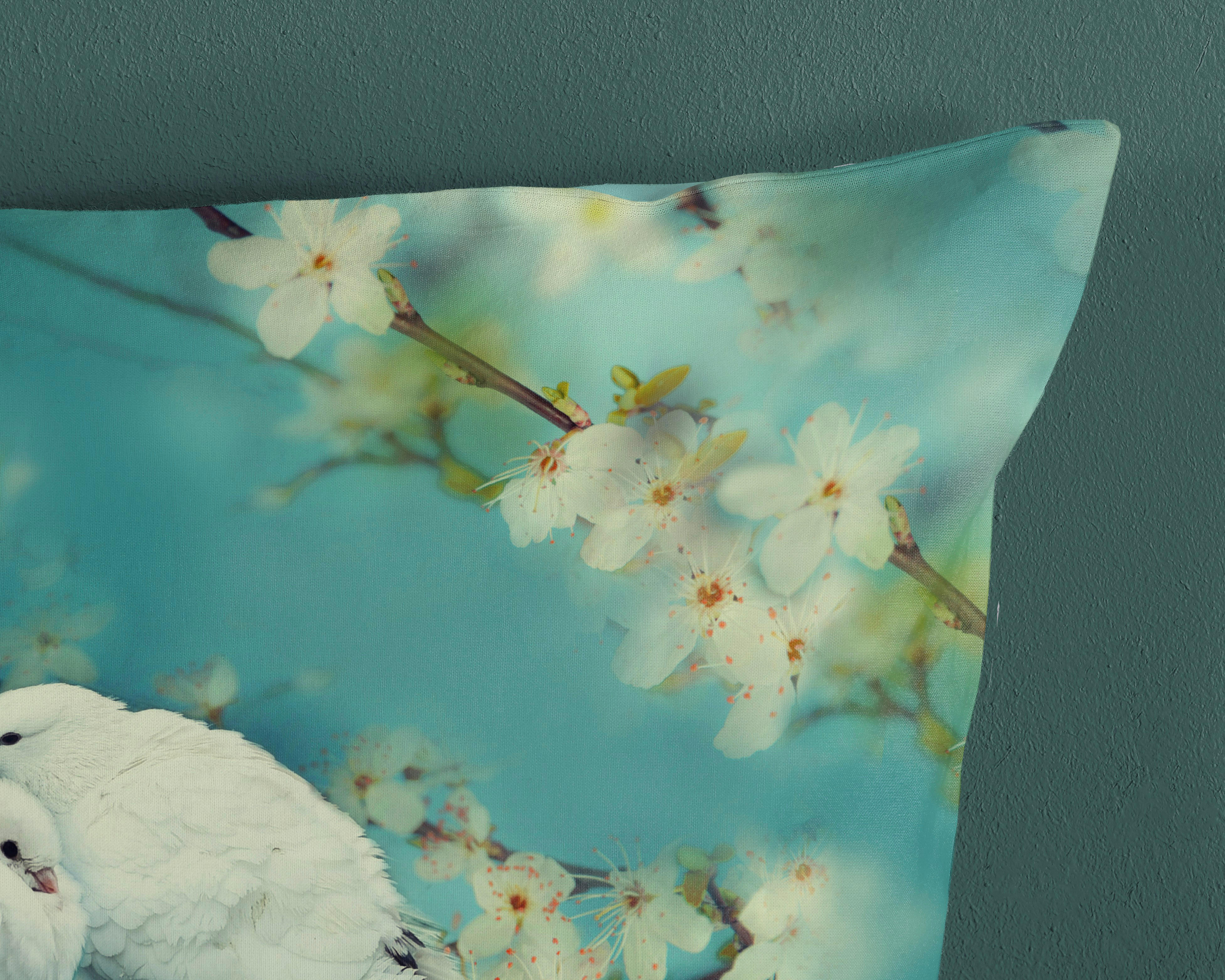 Bettwäsche Loving aqua Baumwolle B/L: ca. 200x200 cm Loving - aqua (200,00/200,00cm) - Good Morning