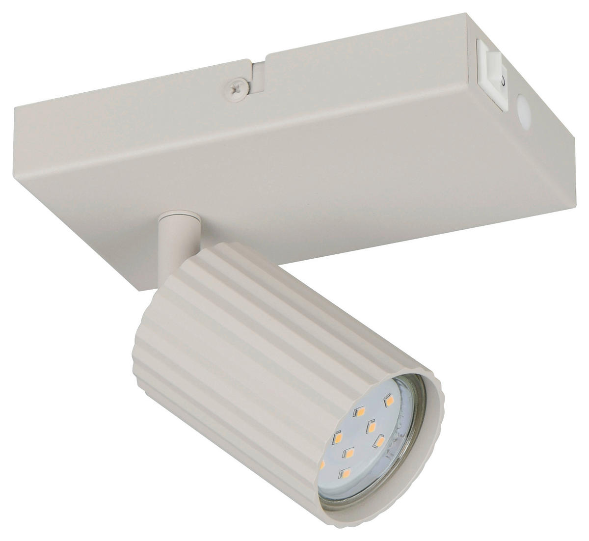 Reality Leuchten Spots grau Metall B/H/L: ca. 9x15x14,5 cm GU10 1 Brennstellen Spot_Soka_1 - grau (14,50/9,00/15,00cm) - Reality Leuchten