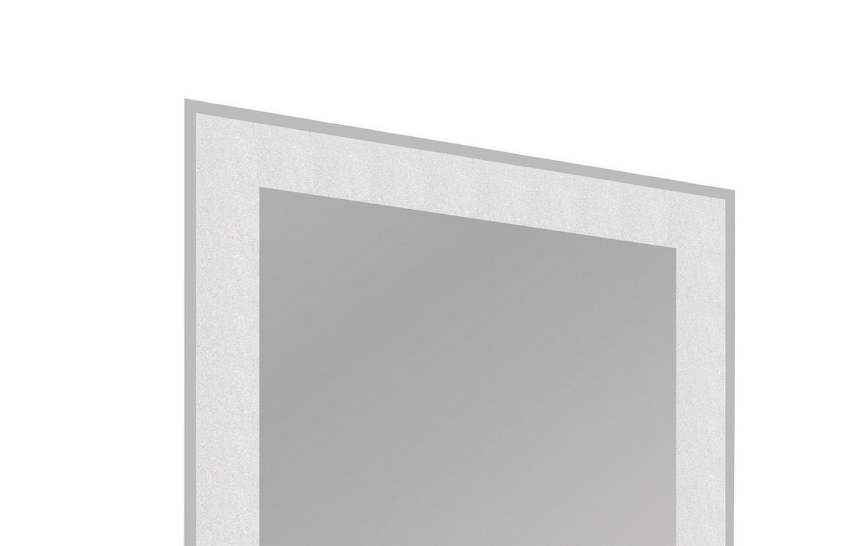 Digitaldruckspiegel Alina weiß glitzernd B/H: ca. 50x150 cm Alina - weiß (50,00/150,00cm)