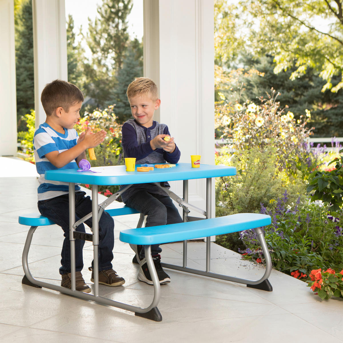 Lifetime Picknickgarnitur Kids blau Kunststoff B/H/L: ca. 90x53x83 cm Kids - blau (83,00/90,00/53,00cm) - Lifetime