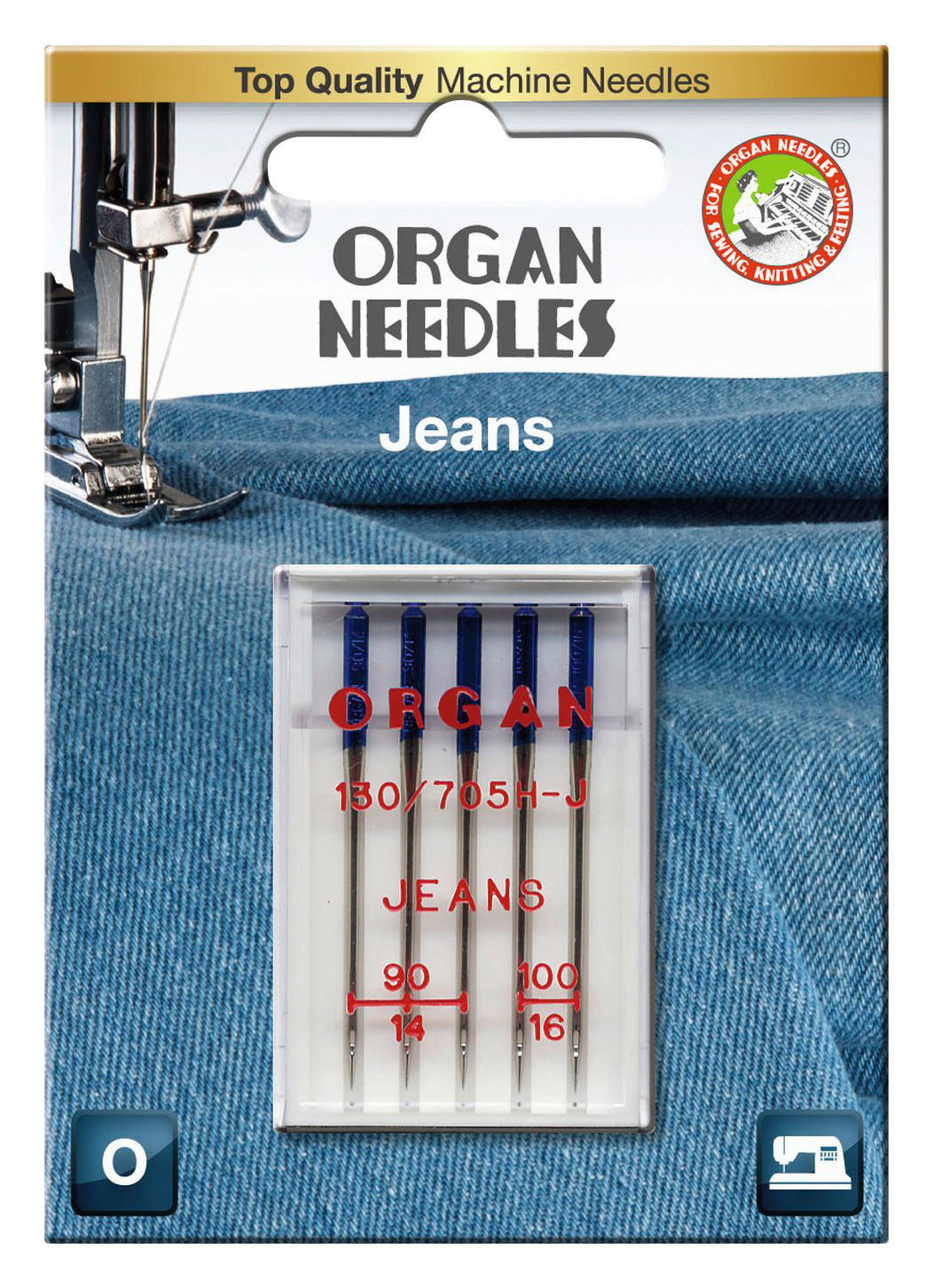Nähmaschinennadeln silber 5 Packstücke Nähmaschinennadeln_Jeans_Organ - silber - Organ
