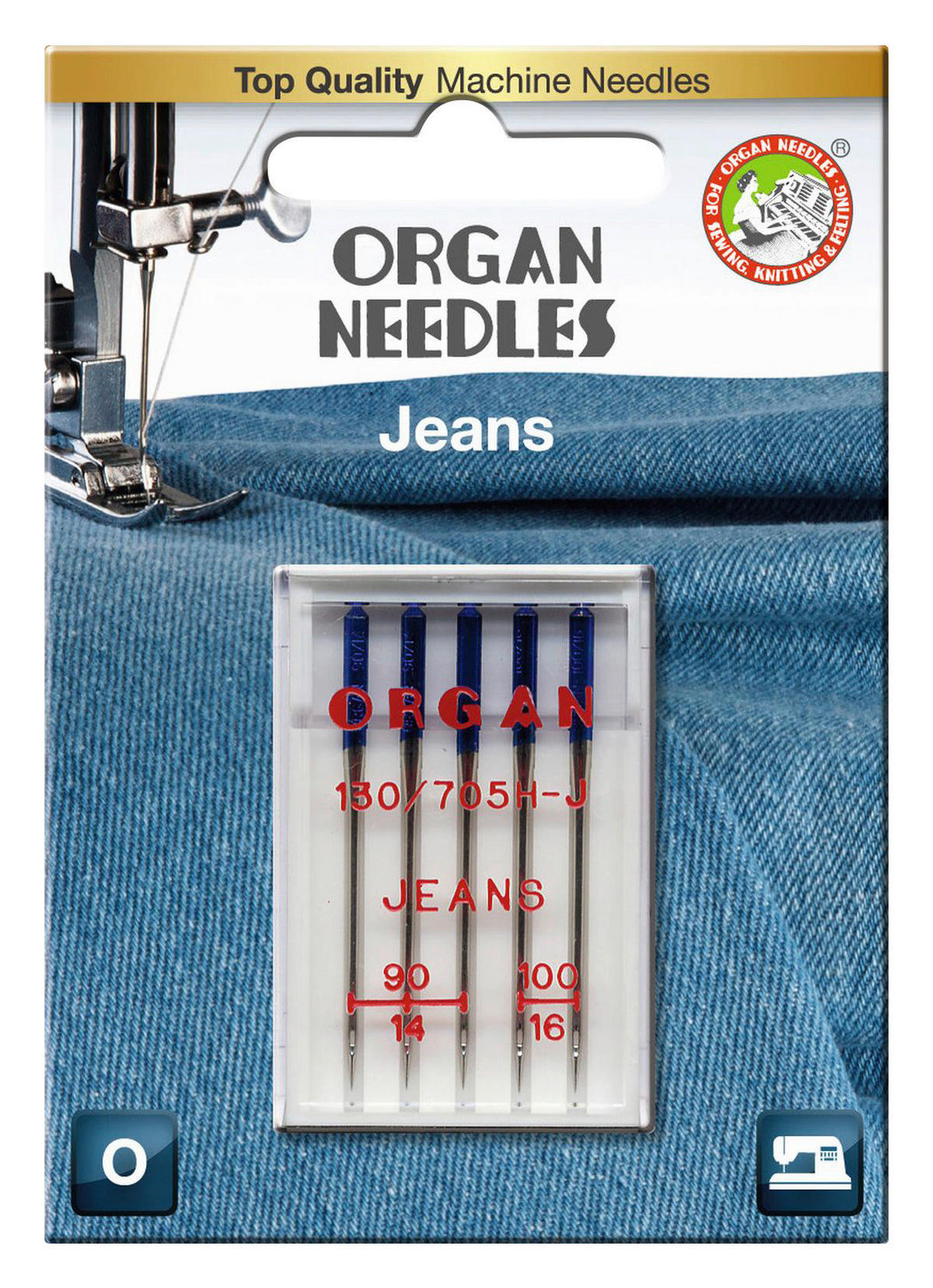 Nähmaschinennadeln silber 5 Packstücke Nähmaschinennadeln_Jeans_Organ - silber - Organ