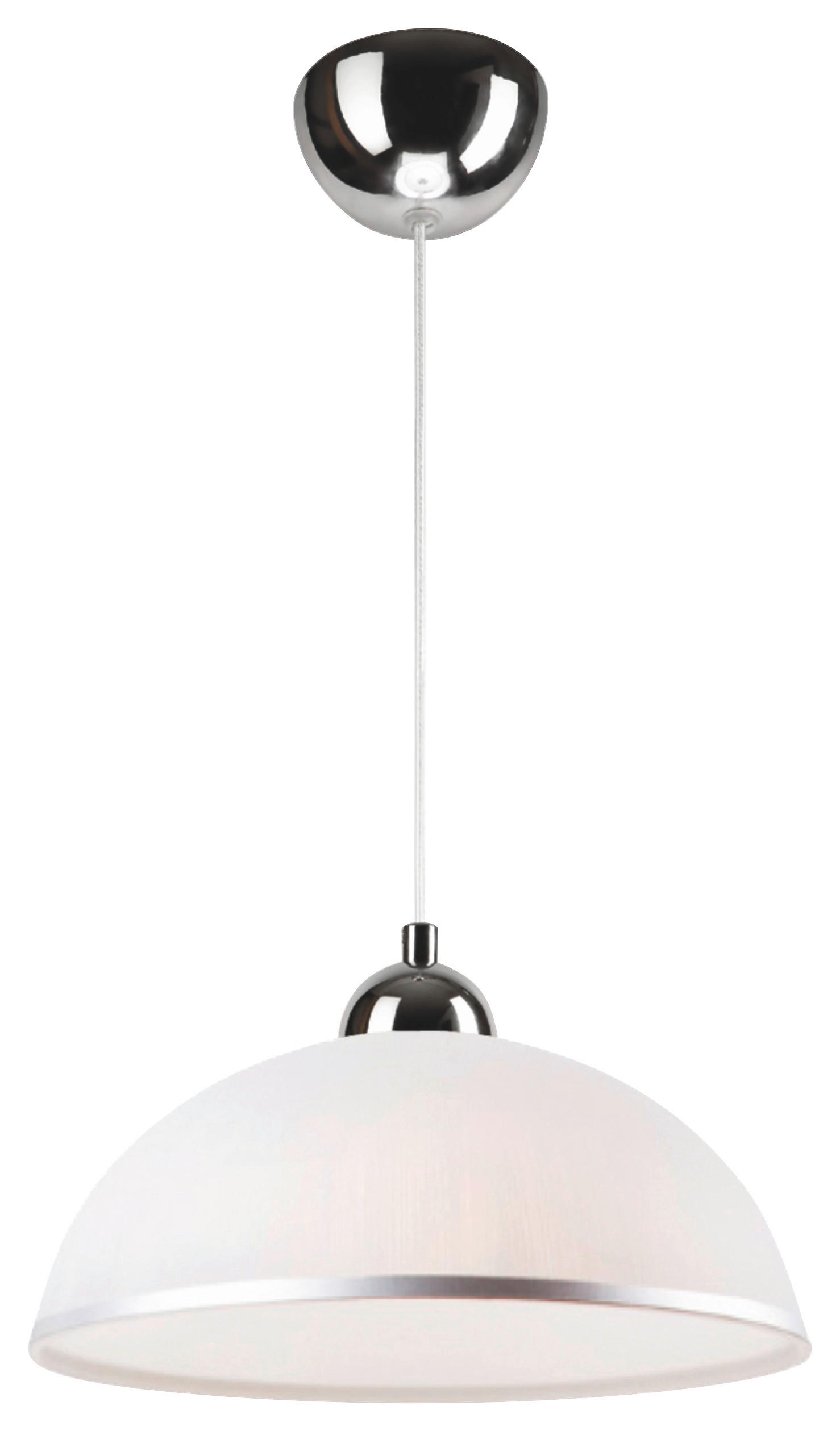 Lamkur Pendelleuchte MEL 15514 weiß Stahl Glas H/L: ca. 75x30 cm E27 1 Brennstellen Mel - weiß (30,00cm) - Lamkur