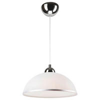 Lamkur Pendelleuchte MEL 15514 weiß Stahl Glas H/L: ca. 75x30 cm E27 1 Brennstellen Mel - weiß (30,00cm) - Lamkur