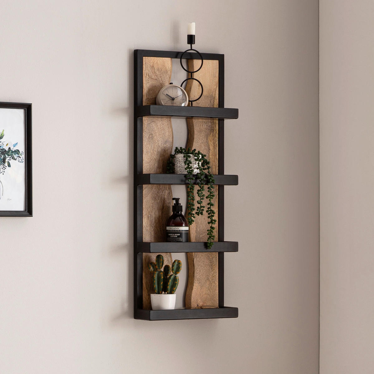 Wandregal B/H/T: ca. 30x80x10 cm Wandregal - (30,00/80,00/10,00cm) - Wohnling