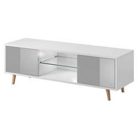 TV-Board Sweden weiß matt grau Hochglanz B/H/T: ca. 140x45x42 cm Sweden - weiß/grau (140,00/45,00/42,00cm) - WIPMEB