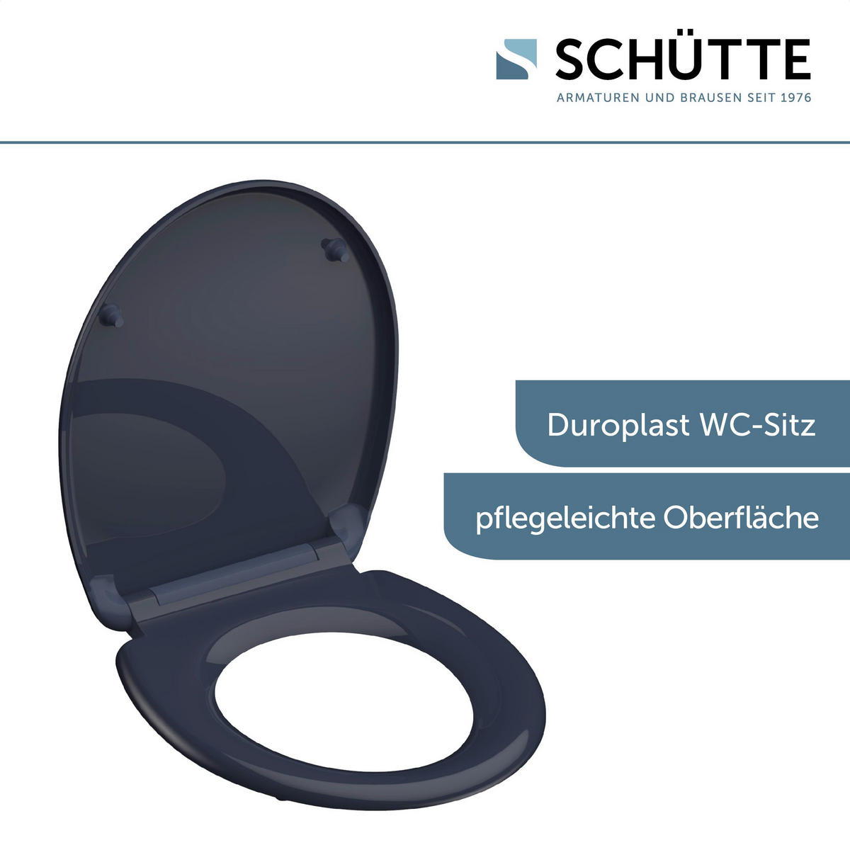 Duroplast WC-Sitz ANTHRAZIT anthrazit Duroplast B/H/T: ca. 37,5x5,5x45 cm ANTHRAZIT - anthrazit (37,50/5,50/45,00cm) - SCHÜTTE