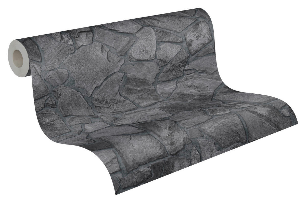 A.S.Creation Vliestapete grau anthrazit B/H/D: ca. 53x1005x8,3 cm Vliestapete - anthrazit/grau (8,30/1005,00cm) - A.S.Creation