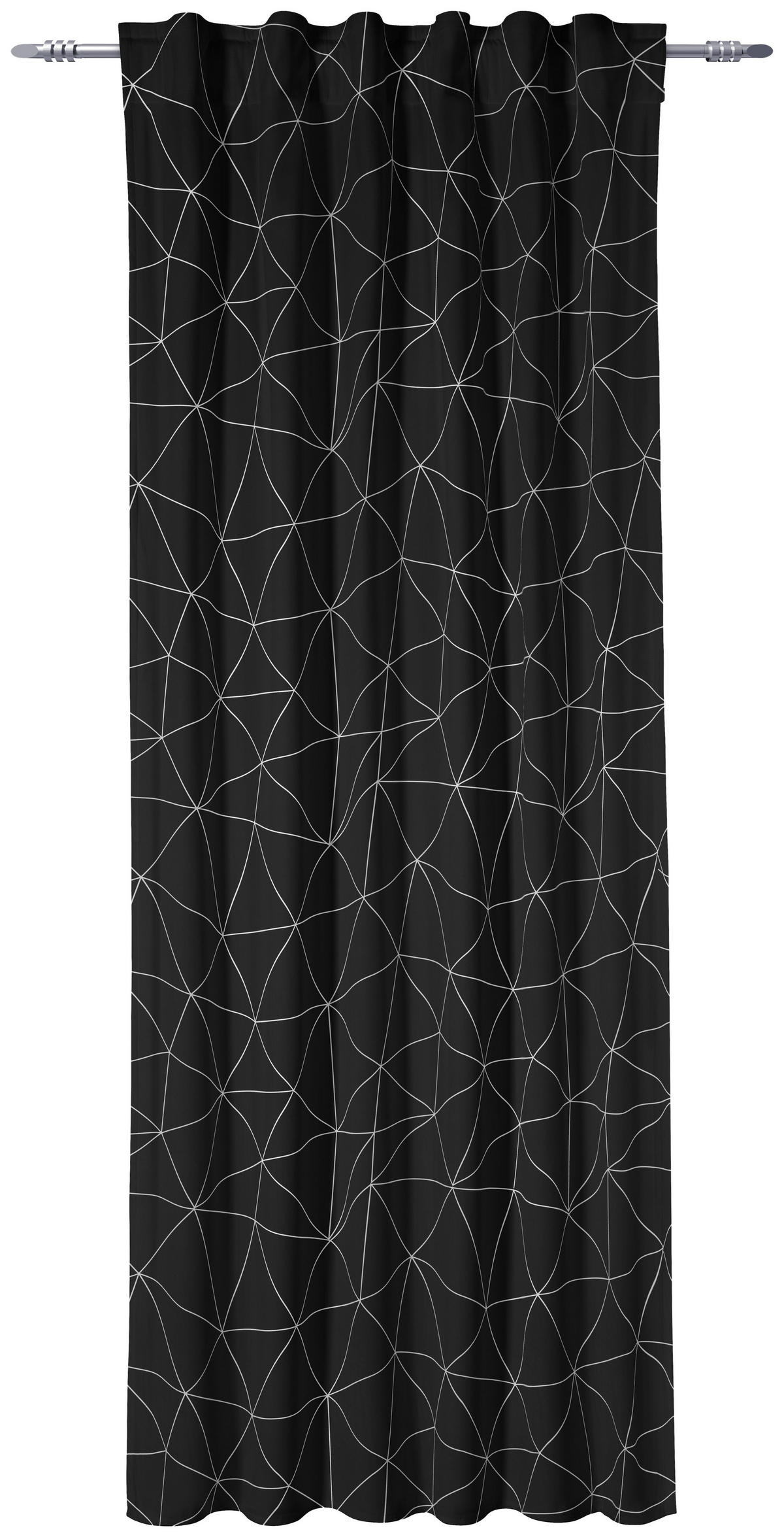 Verdunklungsvorhang Nizza schwarz B/L: ca. 135x235 cm Nizza - schwarz/silber (135,00/235,00cm)