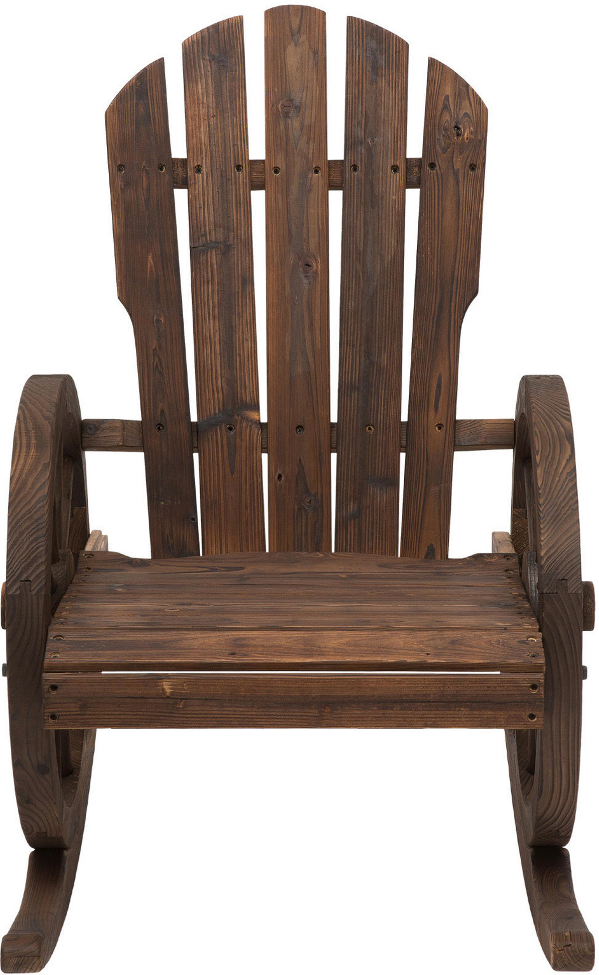 Outsunny Schaukelstuhl dunkelbraun Holz B/H/L: ca. 68x97x88 cm Schaukelstuhl - dunkelbraun (88,00/68,00/97,00cm) - Outsunny