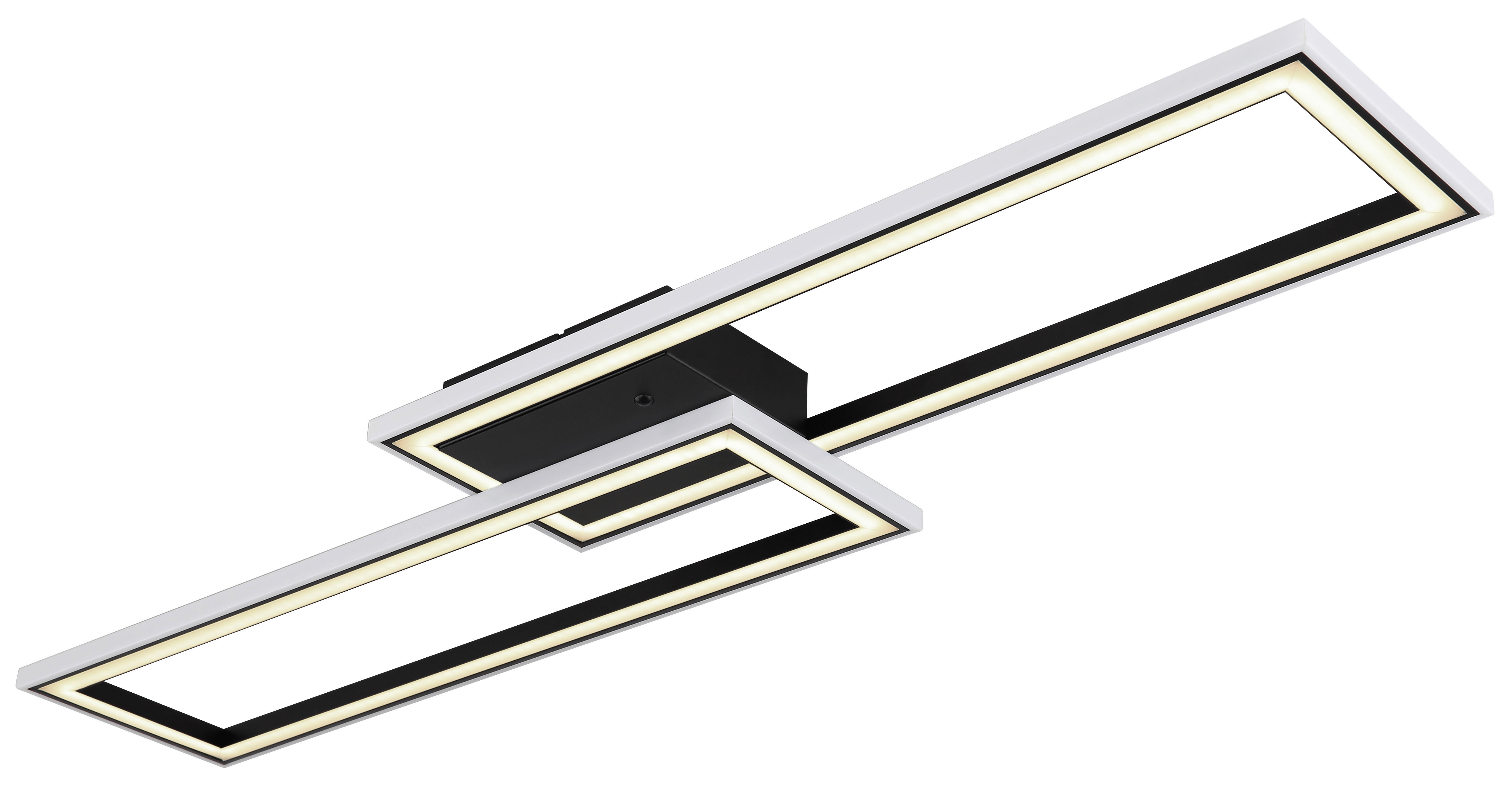 GLOBO LED-Deckenleuchte Opal schwarz Kunststoff Metall B/H/T: ca. 24x5,5x94,5 cm MIRELLA - schwarz/Opal (24,00/5,50/94,50cm) - GLOBO