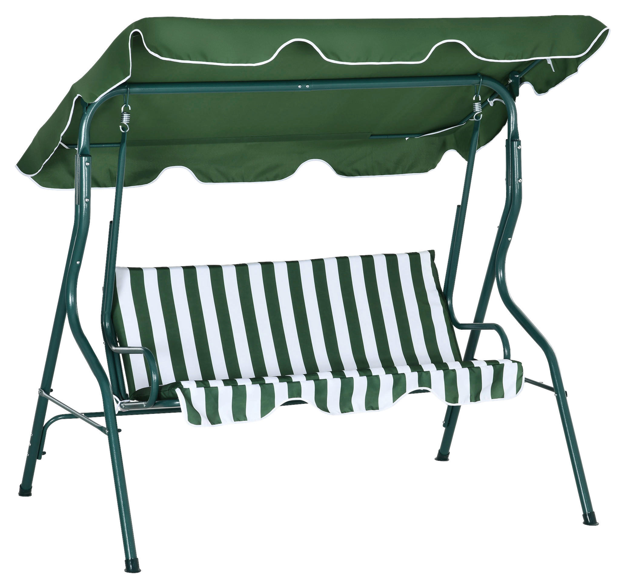 Outsunny Hollywoodschaukel grün Polyester B/H/L: ca. 110x170x153 cm Hollywoodschaukel - grün (153,00/110,00/170,00cm) - Outsunny