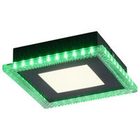 Just Light LED-Deckenleuchte 14510-18 schwarz Kunststoff B/H/L: ca. 20x5x20 cm ACRI - schwarz (20,00/20,00/5,00cm) - Just Light