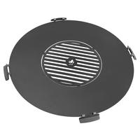 CookKing Grillplatte schwarz Stahl B/T: ca. 78x78 cm Grillplatte_mit_Grillrost - schwarz (78,00/78,00cm) - CookKing
