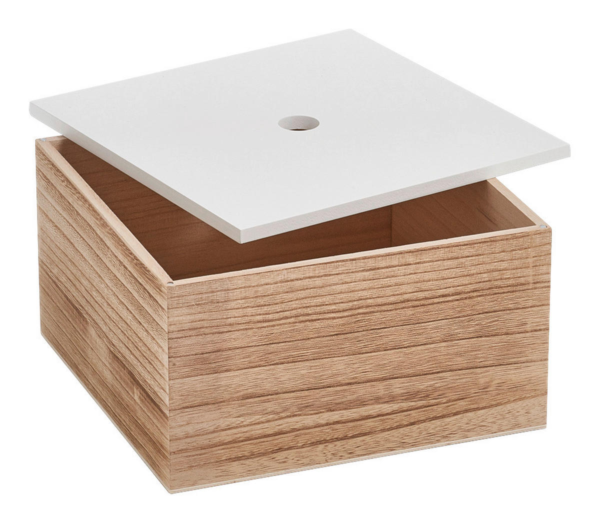 Zeller Aufbewahrungsboxen-Set natur Holz Aufbewahrungsboxen-Set_3tlg. - weiß/natur - Zeller
