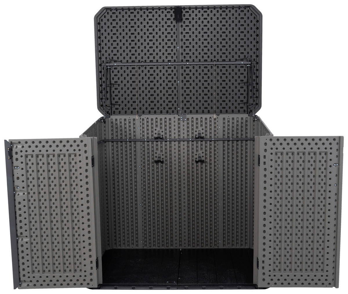 Lifetime Mülltonnenbox Phil grau B/H/L: ca. 146x128x94 cm Phil - braun/grau (94,00/146,00/128,00cm) - Lifetime
