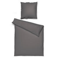 Baumwoll Bettwäsche Renforce Bettwäsche_Renforce Uni 135x200cm - anthrazit (135,00/200,00cm) - beau rêve