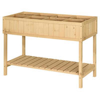 Outsunny Pflanztisch natur B/H/L: ca. 60x22x120 cm ca. 30 kg Pflanztisch 845-238 - natur (120,00/60,00/22,00cm) - Outsunny