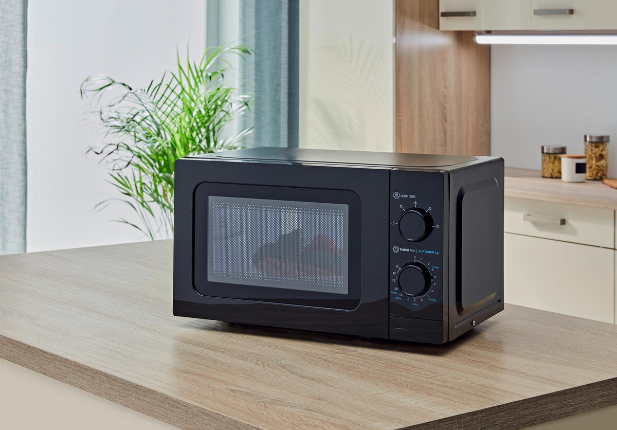 POCOline Mikrowelle MM720C2GX-PM schwarz Metall B/H/T: ca. 44x26x33 cm ca. 20 l Mikrowelle_Barcelona - schwarz (44,00/26,00/33,00cm) - POCOline