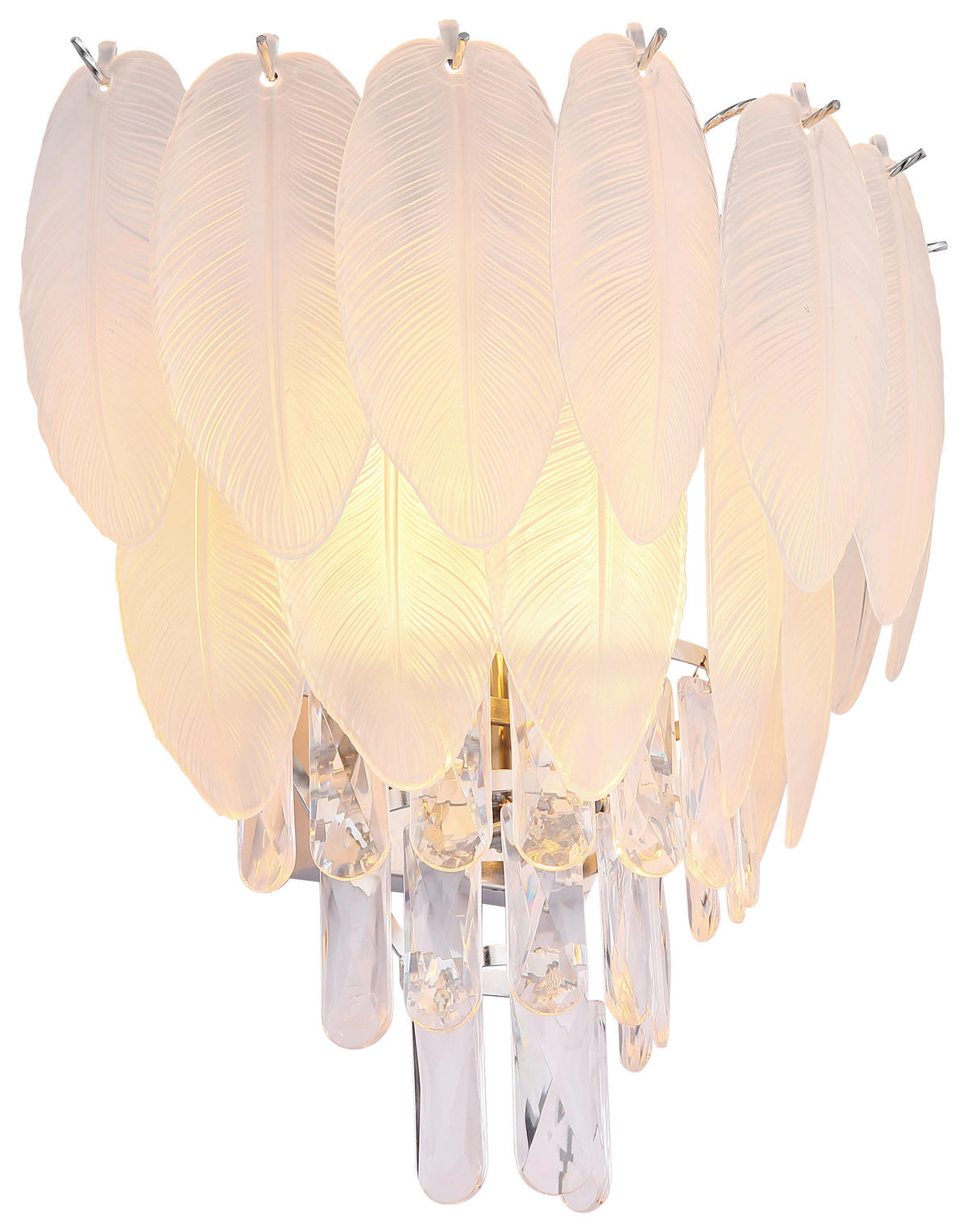 GLOBO Wandleuchte Chrom Rauch Metall Kunststoff B/H/T: ca. 35,5x40x20,5 cm E14 3 Brennstellen DALTON - Chrom/Rauch (35,50/40,00/20,50cm) - GLOBO
