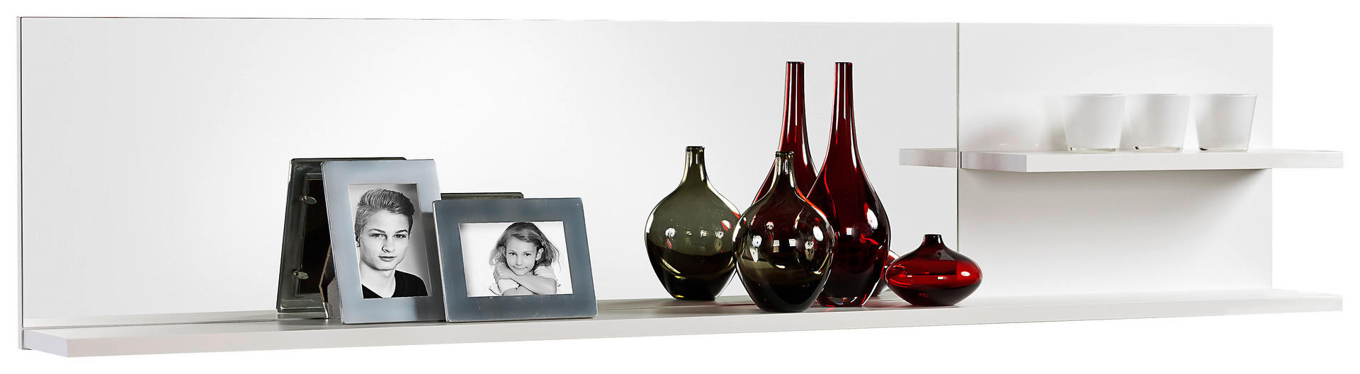 Spiegelpaneel Mailand weiß Hochglanz B/H/T: ca. 179x39x19 cm Mailand - weiß (179,00/39,00/19,00cm)