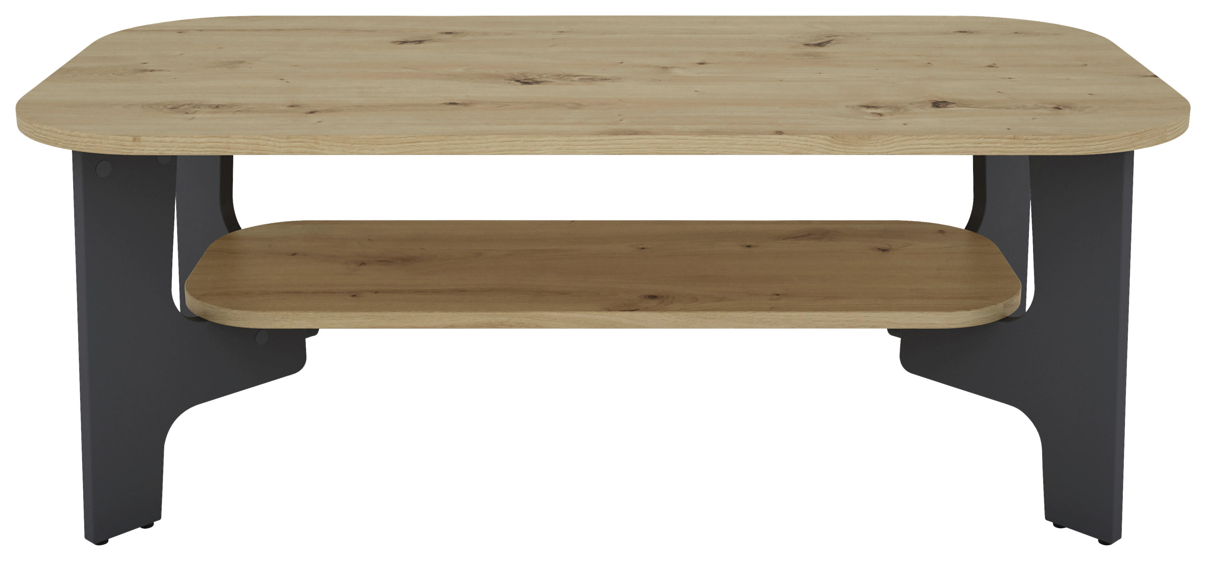 Couchtisch JONNY Eiche Nachbildung anthrazit B/H/T: ca. 110x42,5x55 cm JONNY - Eiche/anthrazit (110,00/42,50/55,00cm) - byLIVING
