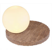 LED-Solarleuchte braun Rattan B/H/T: ca. 20x17x20 cm SOLAR - braun (20,00/17,00/20,00cm) - GLOBO