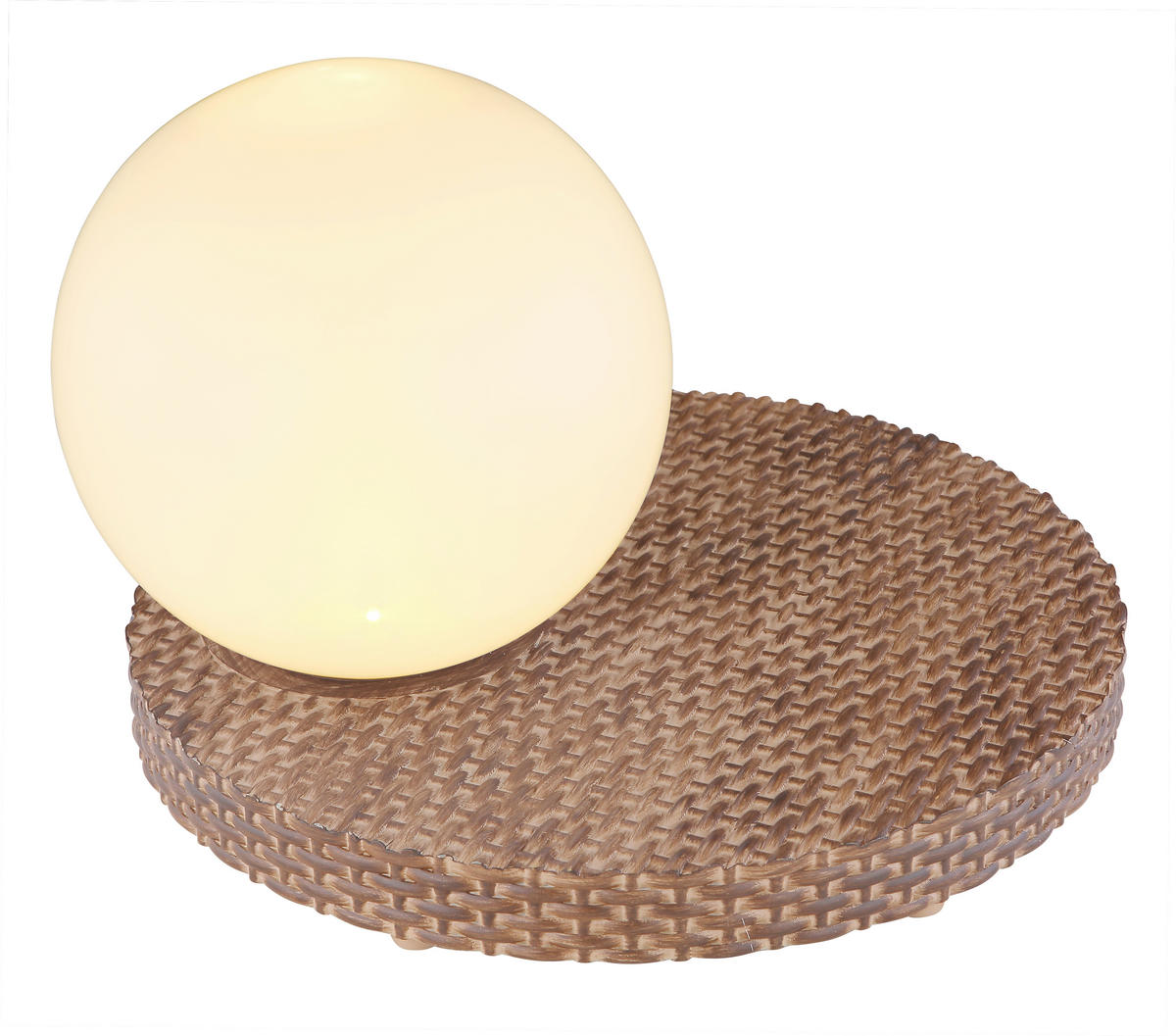 LED-Solarleuchte braun Rattan B/H/T: ca. 20x17x20 cm SOLAR - braun (20,00/17,00/20,00cm) - GLOBO