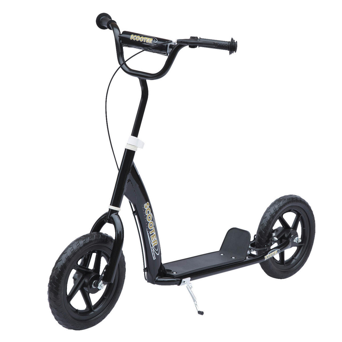 HOMCOM Kinderroller schwarz Kinderroller - schwarz (120,00/52,00/88,00cm) - HOMCOM