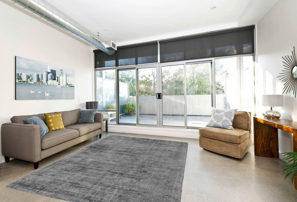 360Living Teppich Luxury grau B/L: ca. 80x150 cm Luxury - anthrazit/grau (80,00/150,00cm) - 360Living