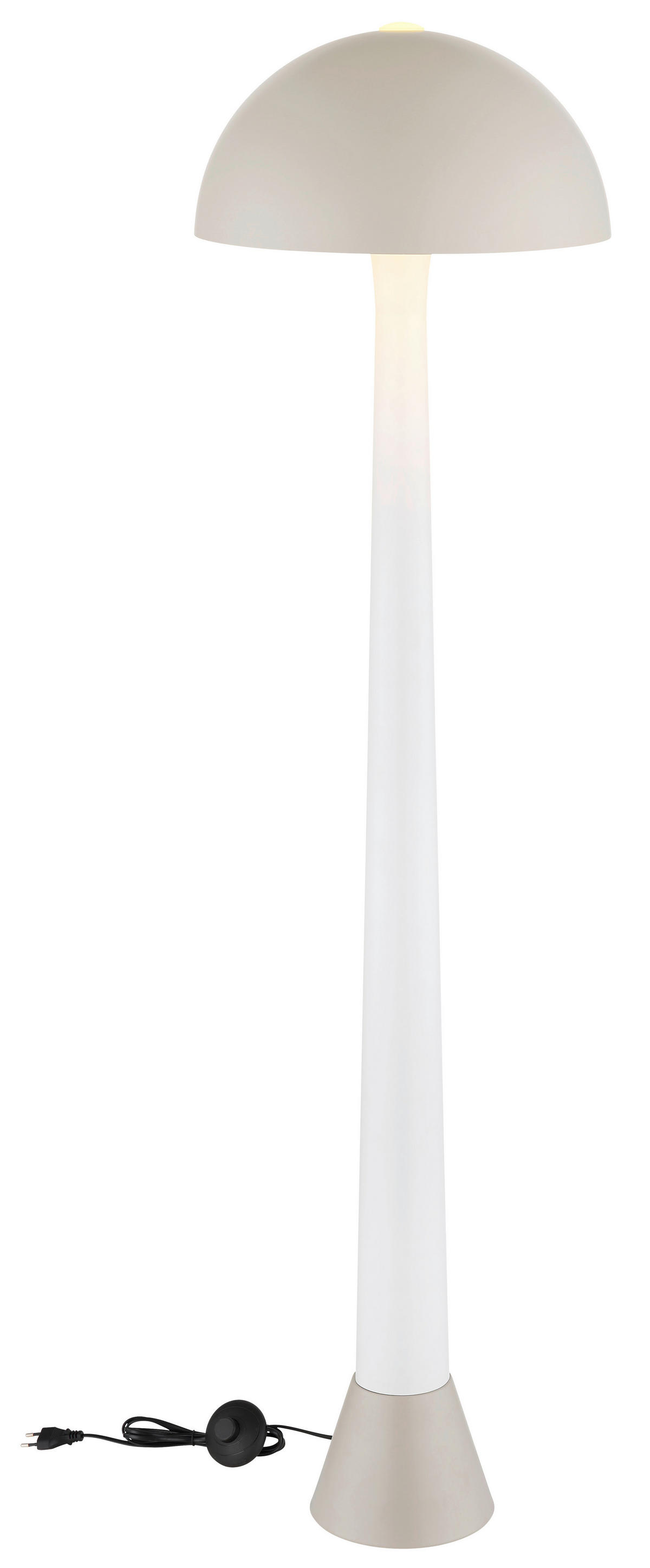 GLOBO Stehleuchte sand weiß Metall H/D: ca. 150x40 cm E27 1 Brennstellen MERLIN - sand/weiß (40,00/150,00cm) - GLOBO