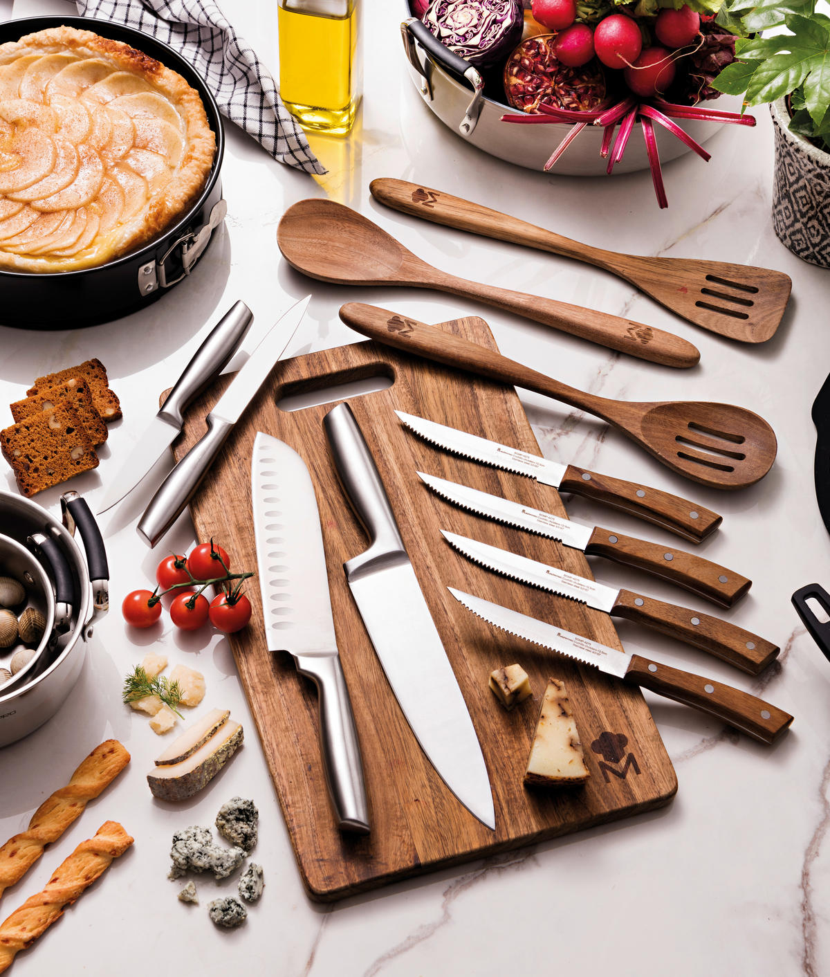 MASTERPRO Küchenwerkzeug-Set SMART braun Holz SMART - braun - MASTERPRO