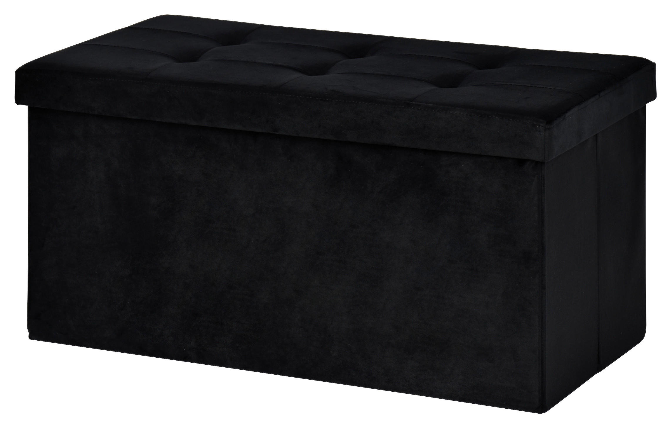 POCOline Sitzbank schwarz B/H/L: ca. 38x38x76 cm Sitzbank_Samt - schwarz (76,00/38,00/38,00cm) - POCOline