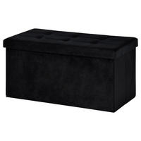 POCOline Sitzbank schwarz B/H/L: ca. 38x38x76 cm Sitzbank_Samt - schwarz (76,00/38,00/38,00cm) - POCOline