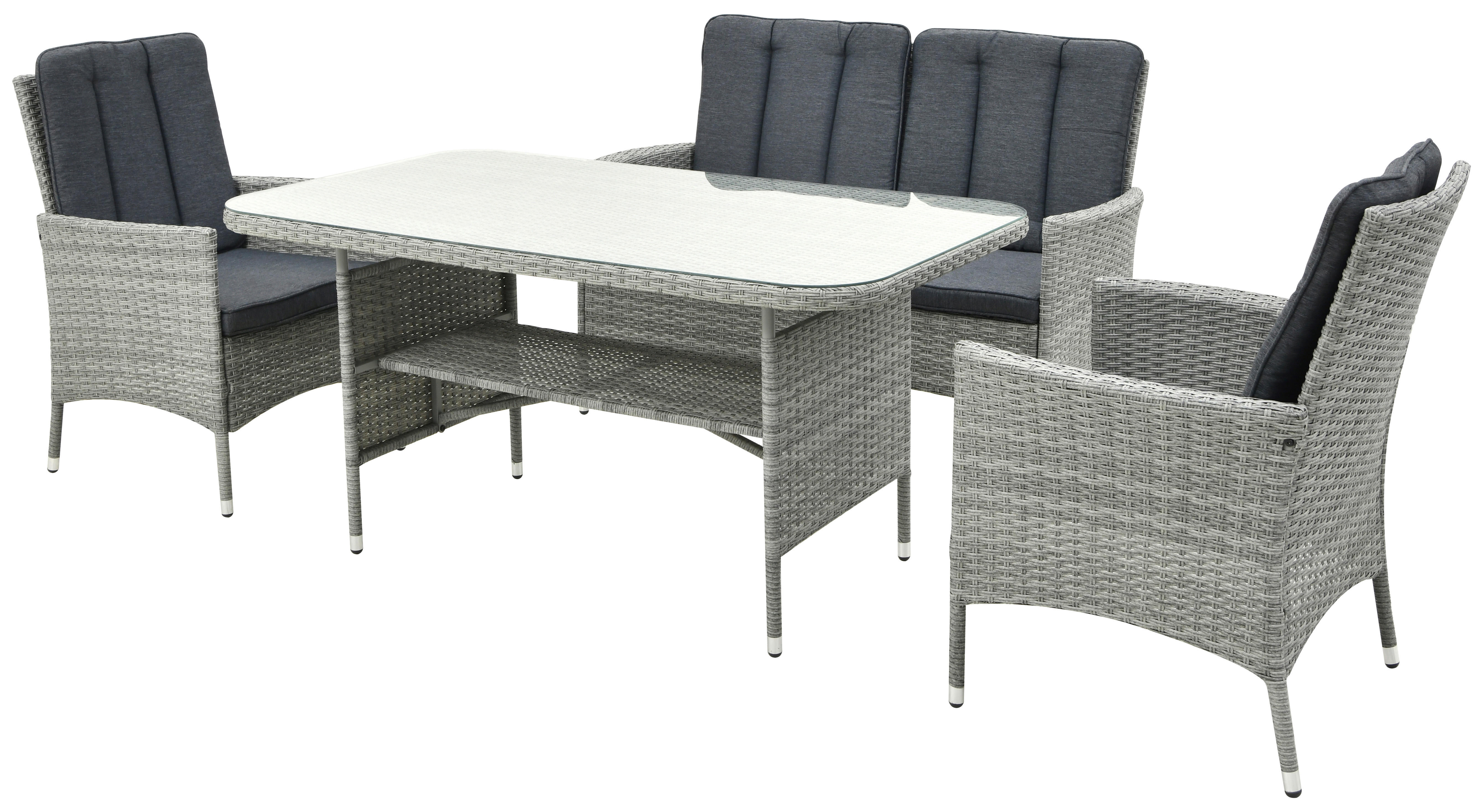 Thumbnail - POCOline Gartensitzgruppe Wien dunkelgrau Stahlrohr