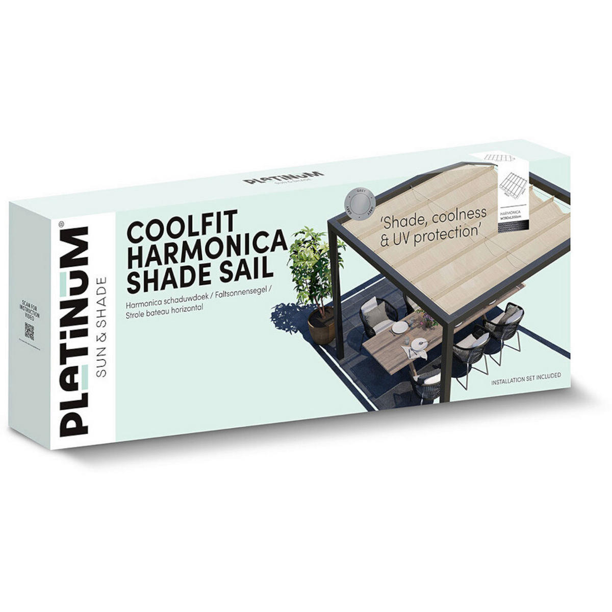 PLATINUM Faltsonnensegel Coolfit sand Polyethylen B/H/L: ca. 300x1x290 cm Coolfit - sand (290,00/300,00/1,00cm) - PLATINUM