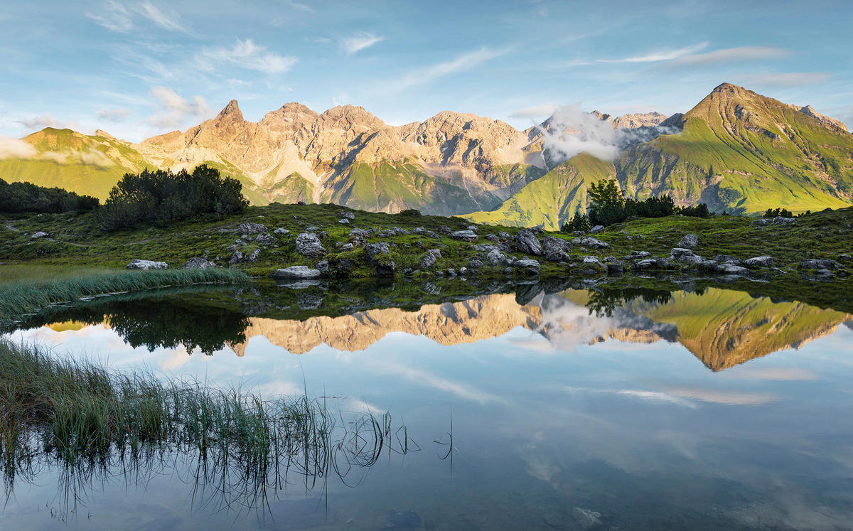 Komar Fototapete Allgäu Spiegel B/L: ca. 450x280 cm Allgäu Spiegel - (450,00/280,00cm) - Komar
