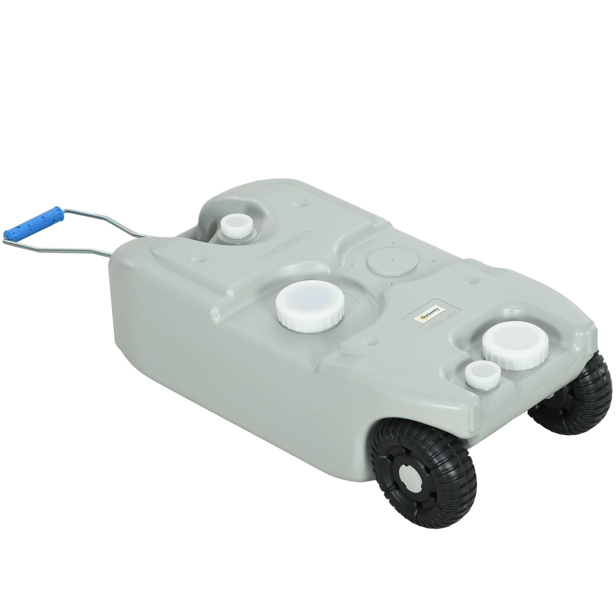 Outsunny Abwasser Rolltank B/H/L: ca. 23x80x37 cm Abwasser Rolltank 40l - grau (37,00/23,00/80,00cm) - Outsunny