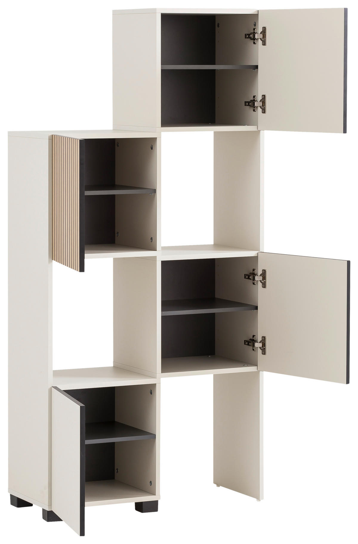 Regal Alexa creme beige B/H/T: ca. 76x165,1x33,1 cm Alexa - beige/creme (76,00/165,10/33,10cm) - Möbelpartner