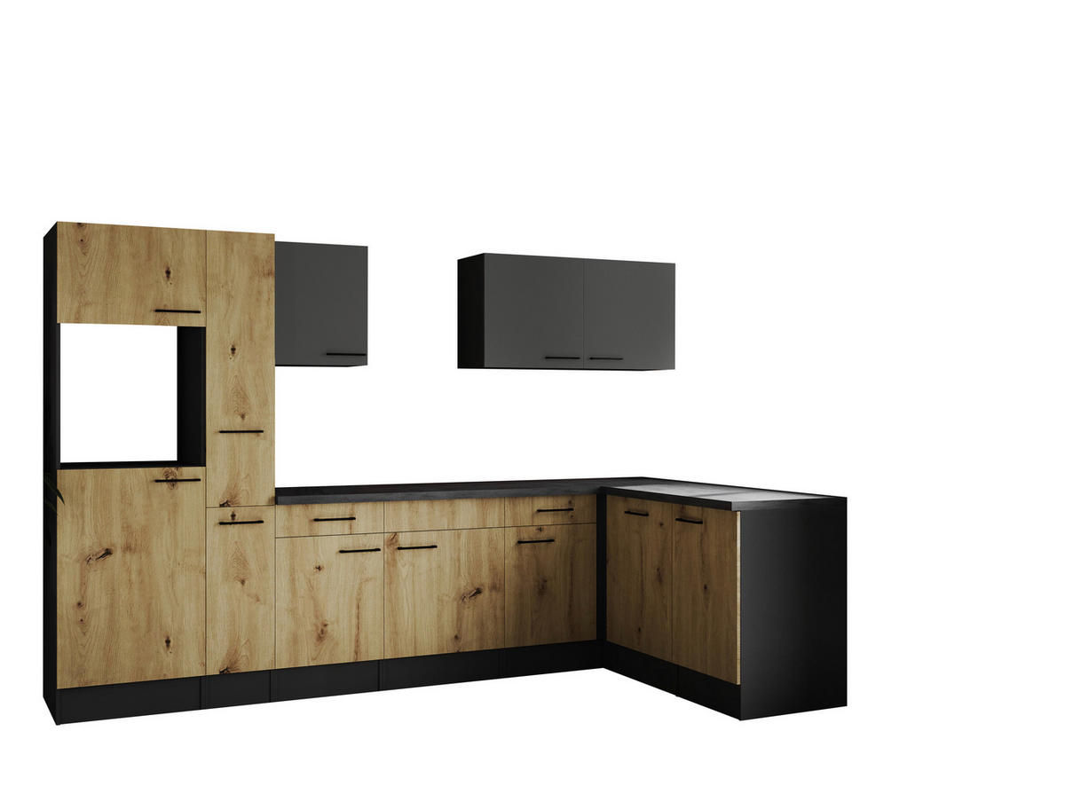 Winkelküche Oliver B/H/T: ca. 310x205x172 cm Oliver - granit/grau (310,00/205,00/172,00cm) - Respekta