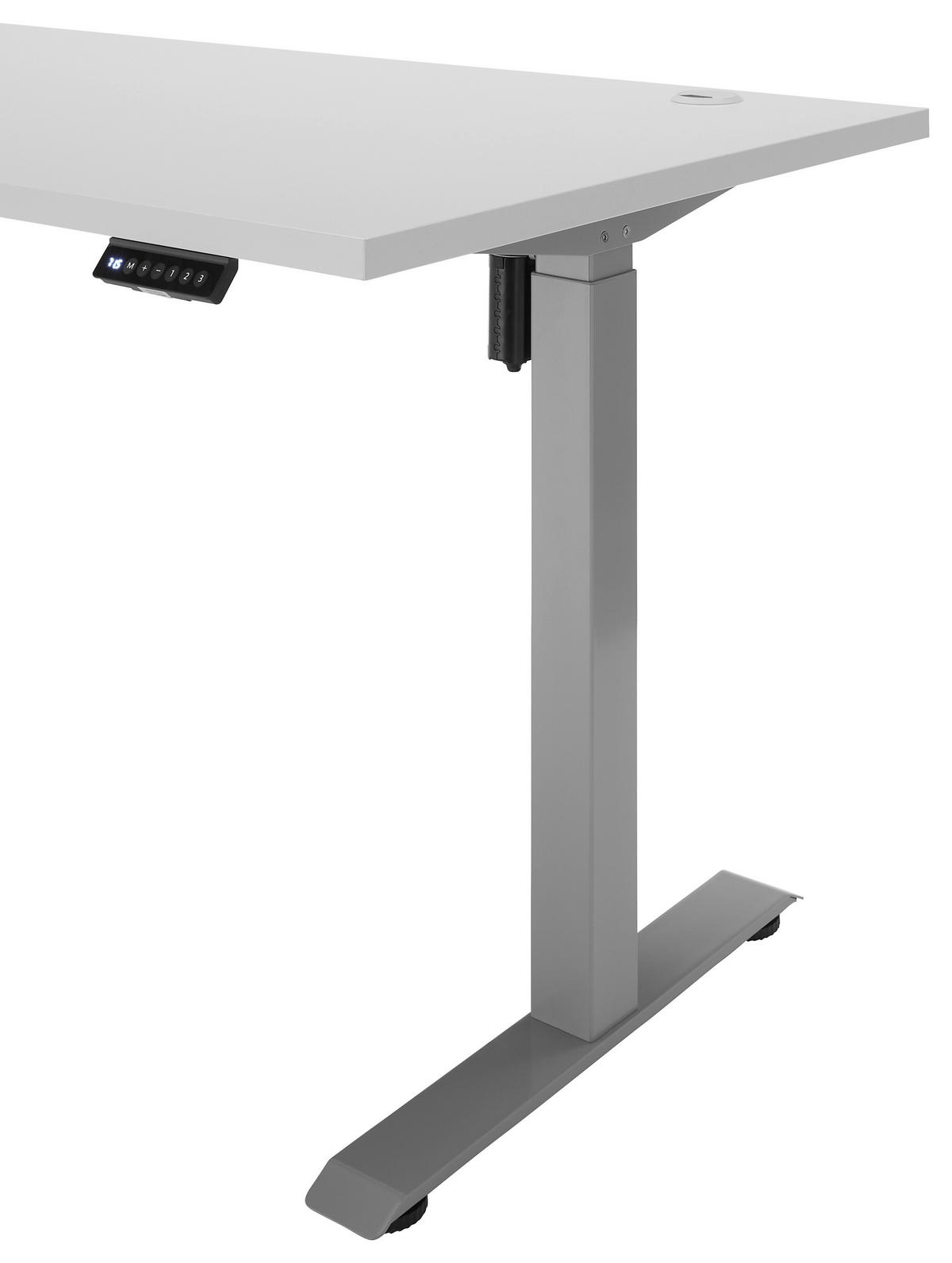 höhenverstellbarer Schreibtisch Pronto 2 weiß B/H/T: ca. 160x75x77 cm Pronto 2 - weiß (160,00/75,00/77,00cm)