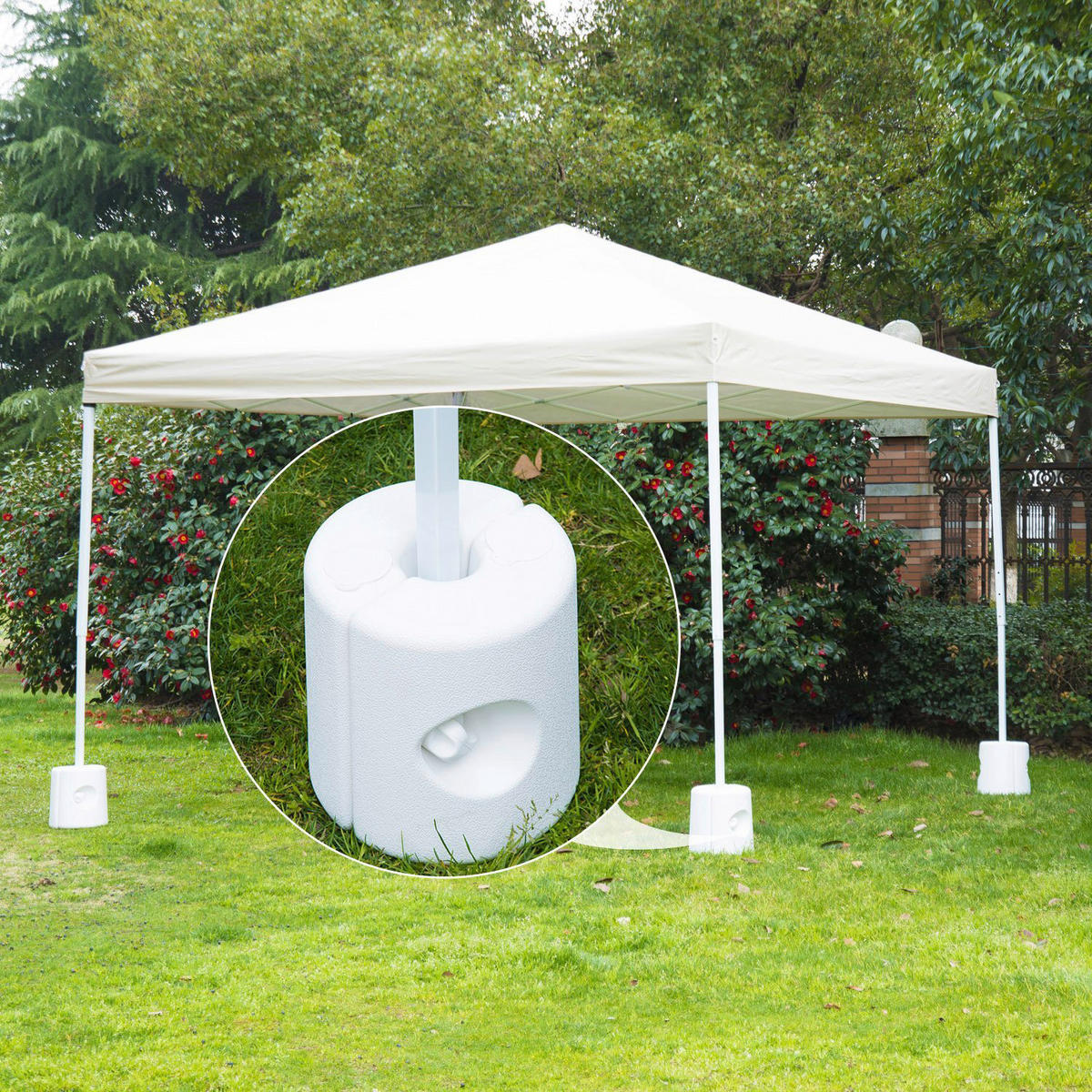 Outsunny Gewichte für Faltpavillon Gewichte_für_Faltpavillon - weiß (24,00cm) - Outsunny