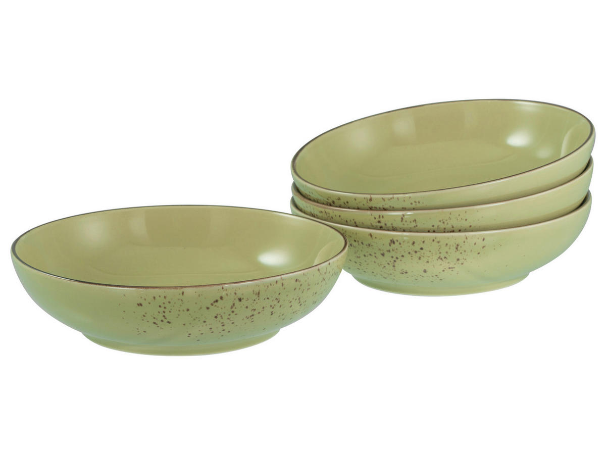 CreaTable Schüssel-Set Nature Collection Green grün Steinzeug Nature Collection Green - grün - CreaTable