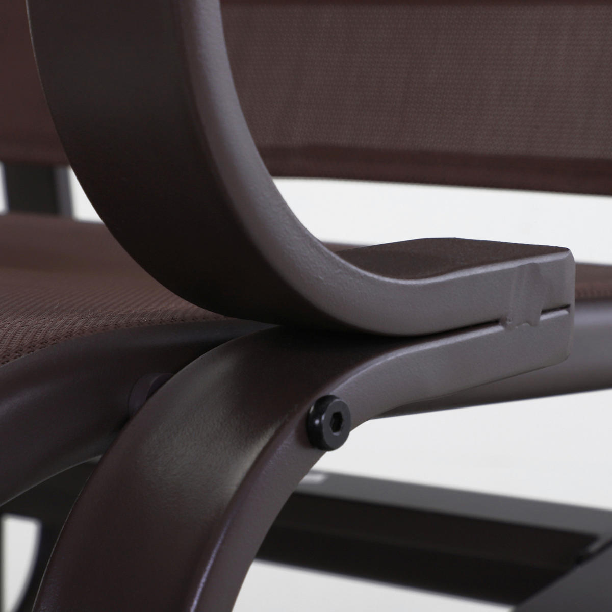 Outsunny Schaukelstühle braun Metall B/H/T: ca. 60x105x73 cm Schaukelstuhl - braun (60,00/105,00/73,00cm) - Outsunny