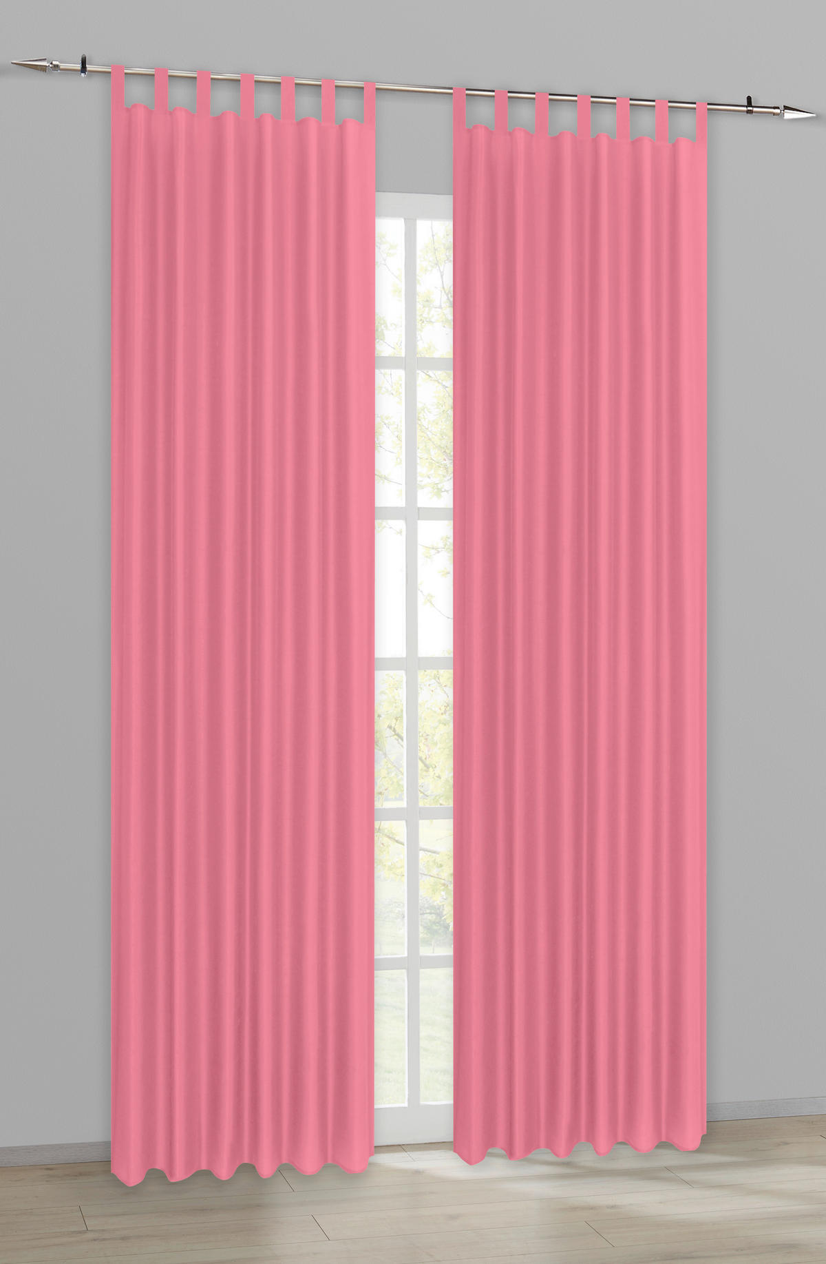 Kombivorhang Pure rosé B/L: ca. 140x245 cm Pure - rosé (140,00/245,00cm) - ACUS design collection