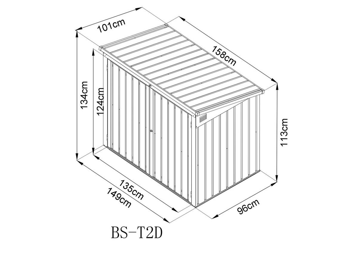 Westmann Mülltonnenbox 5x3 anthrazit B/H/T: ca. 158x134x101 cm 5x3 - anthrazit (158,00/134,00/101,00cm) - Westmann