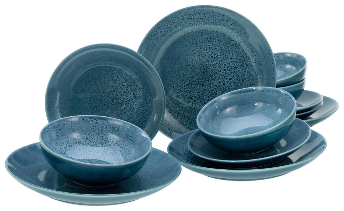 CreaTable Tafelservice Reactive BLUE petrol Keramik Reactive BLUE - petrol - CreaTable