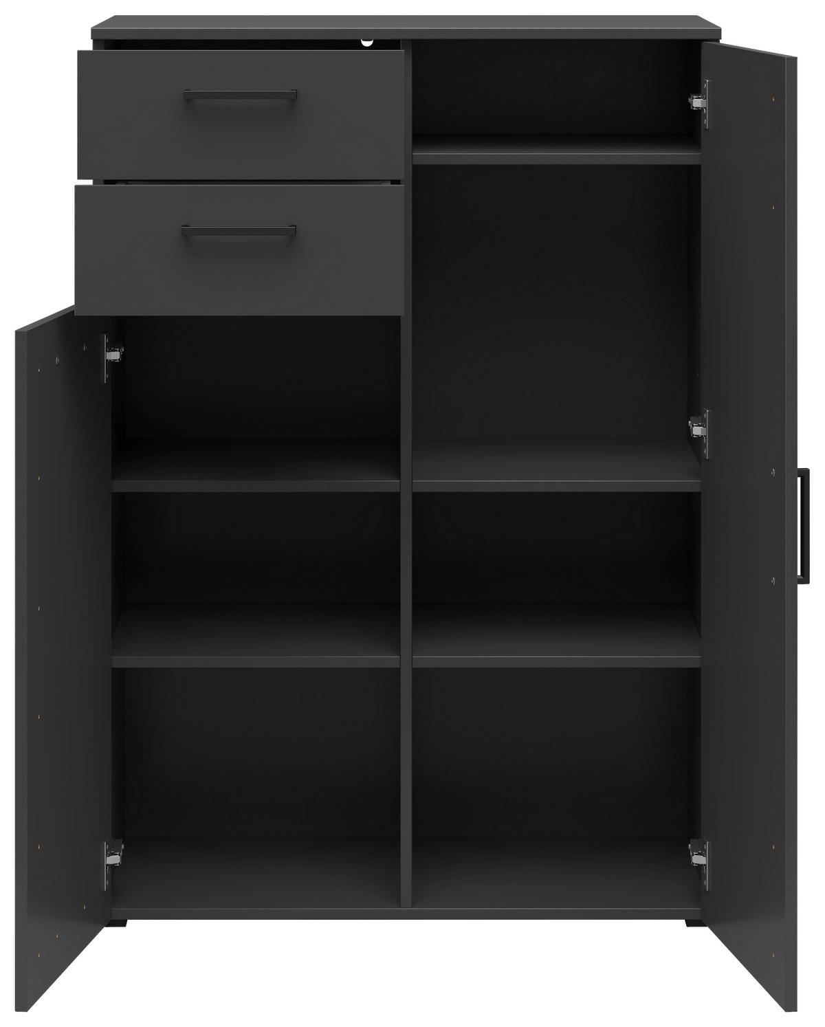 Kommode Multi-Stauraum Typ 32 anthrazit B/H/T: ca. 80x115x40 cm Multi-Stauraum Typ 32 - anthrazit (80,00/115,00/40,00cm)
